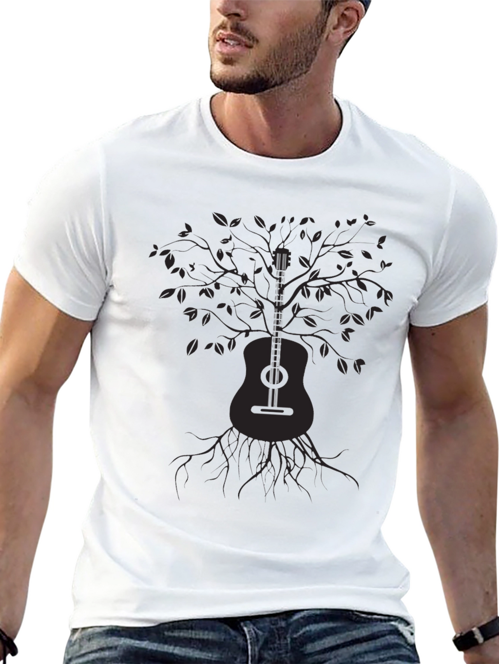 Guitar Tree Graphic T-Shirt - Music Lover Tee