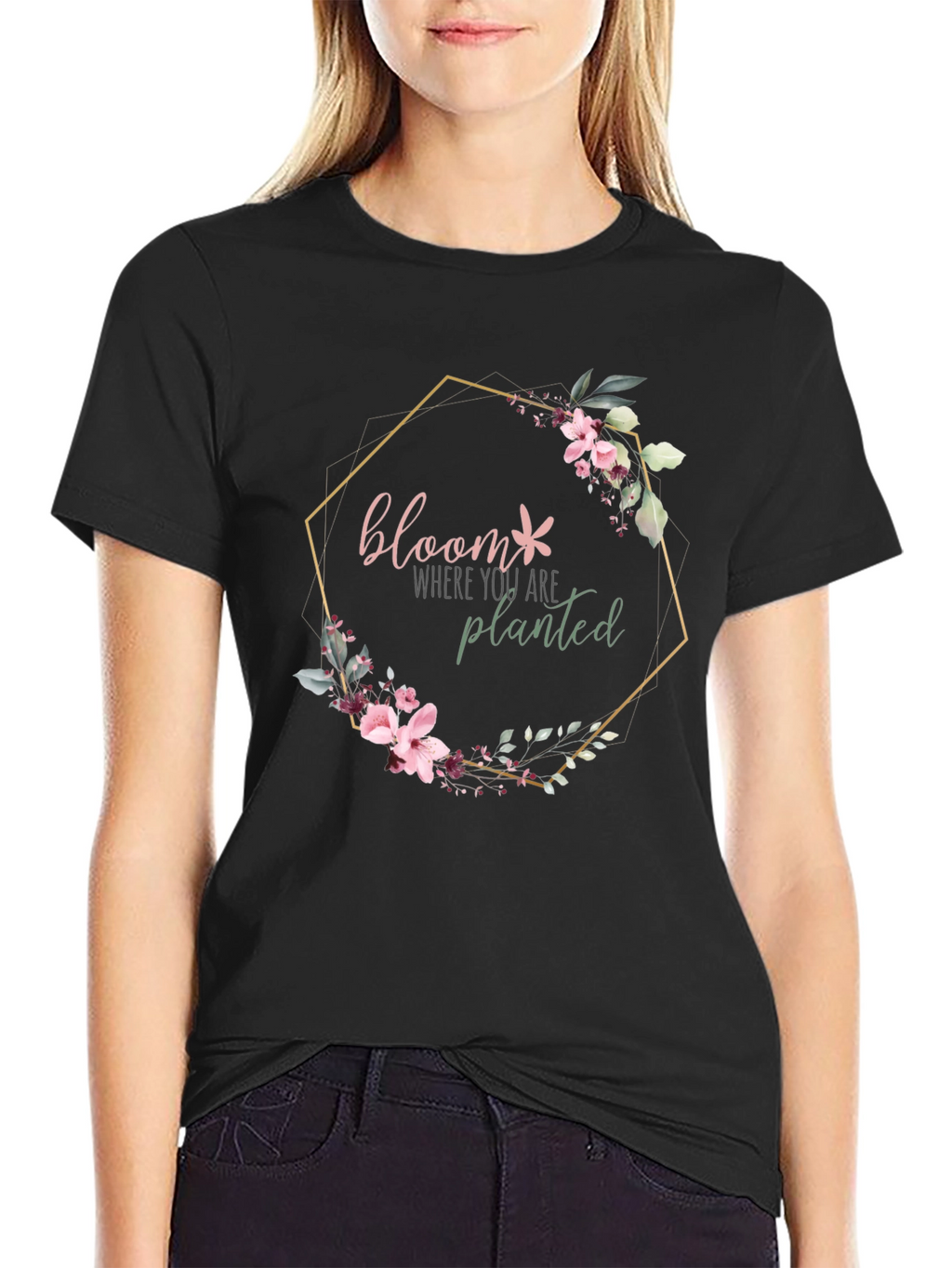 Bloom Where You Are Planted Floral Graphic Tee