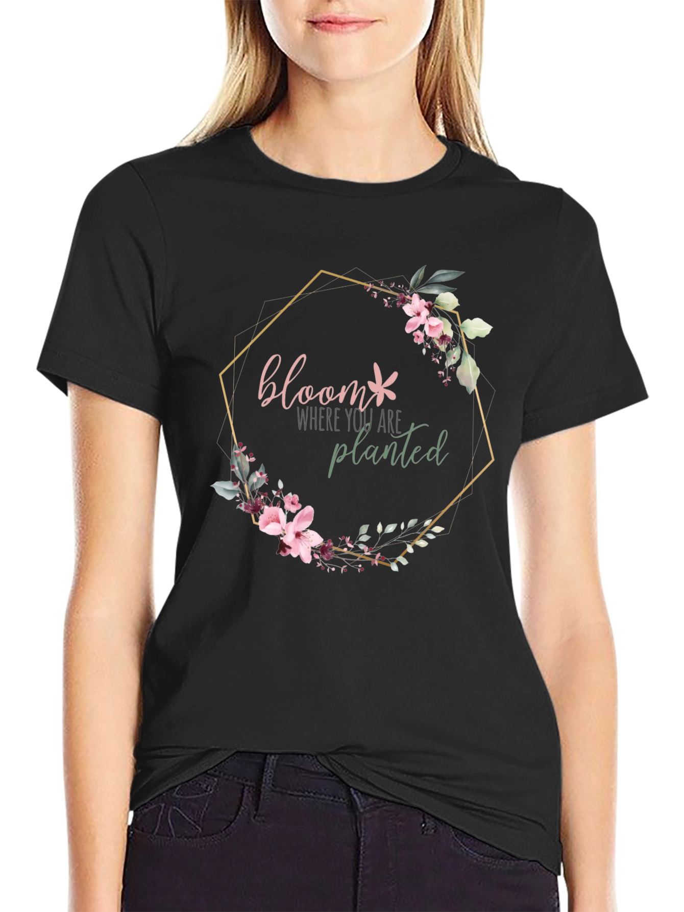 Bloom Where You Are Planted Floral Graphic Tee