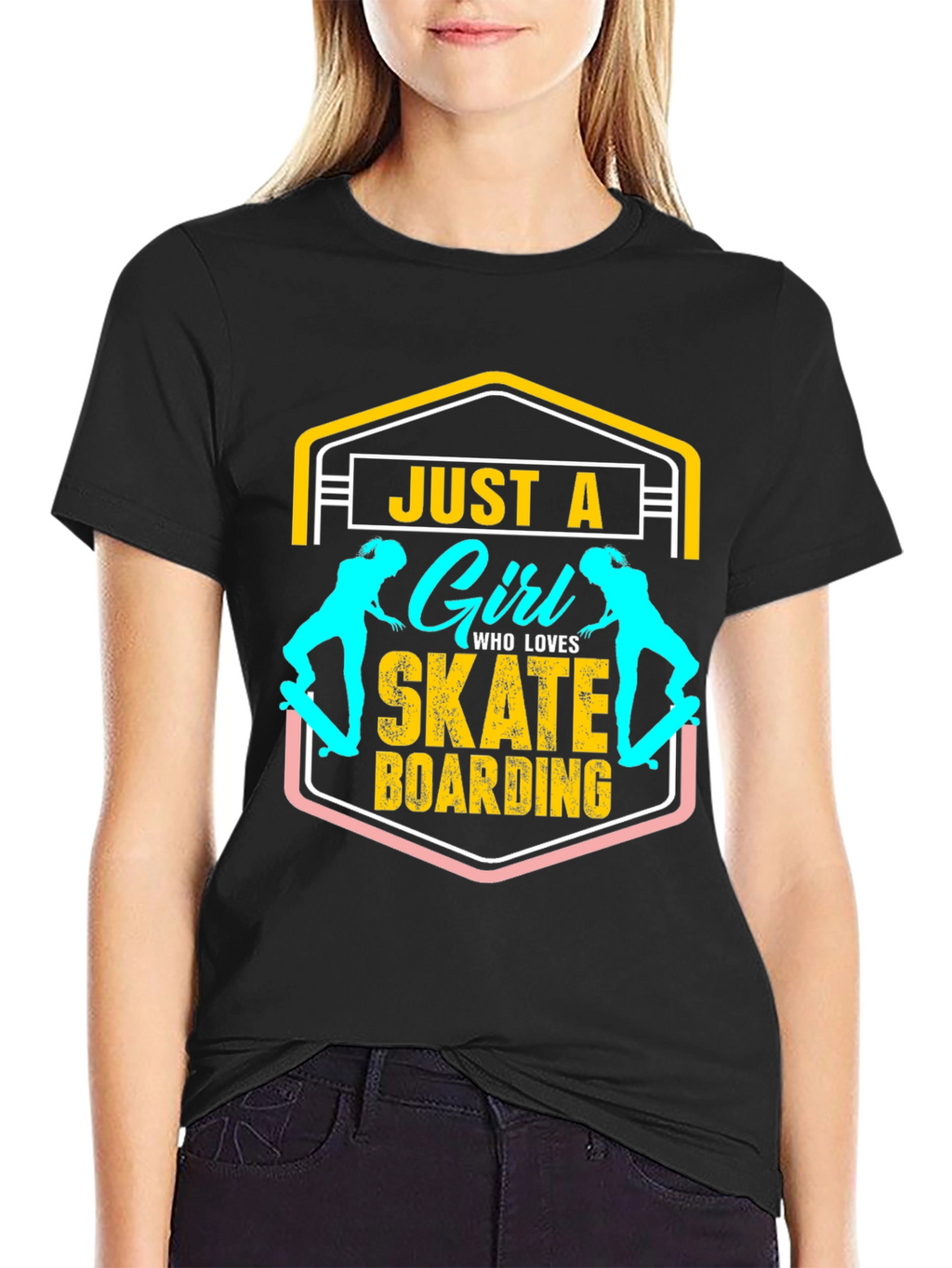 Just A Girl Who Loves Skateboarding T-Shirt