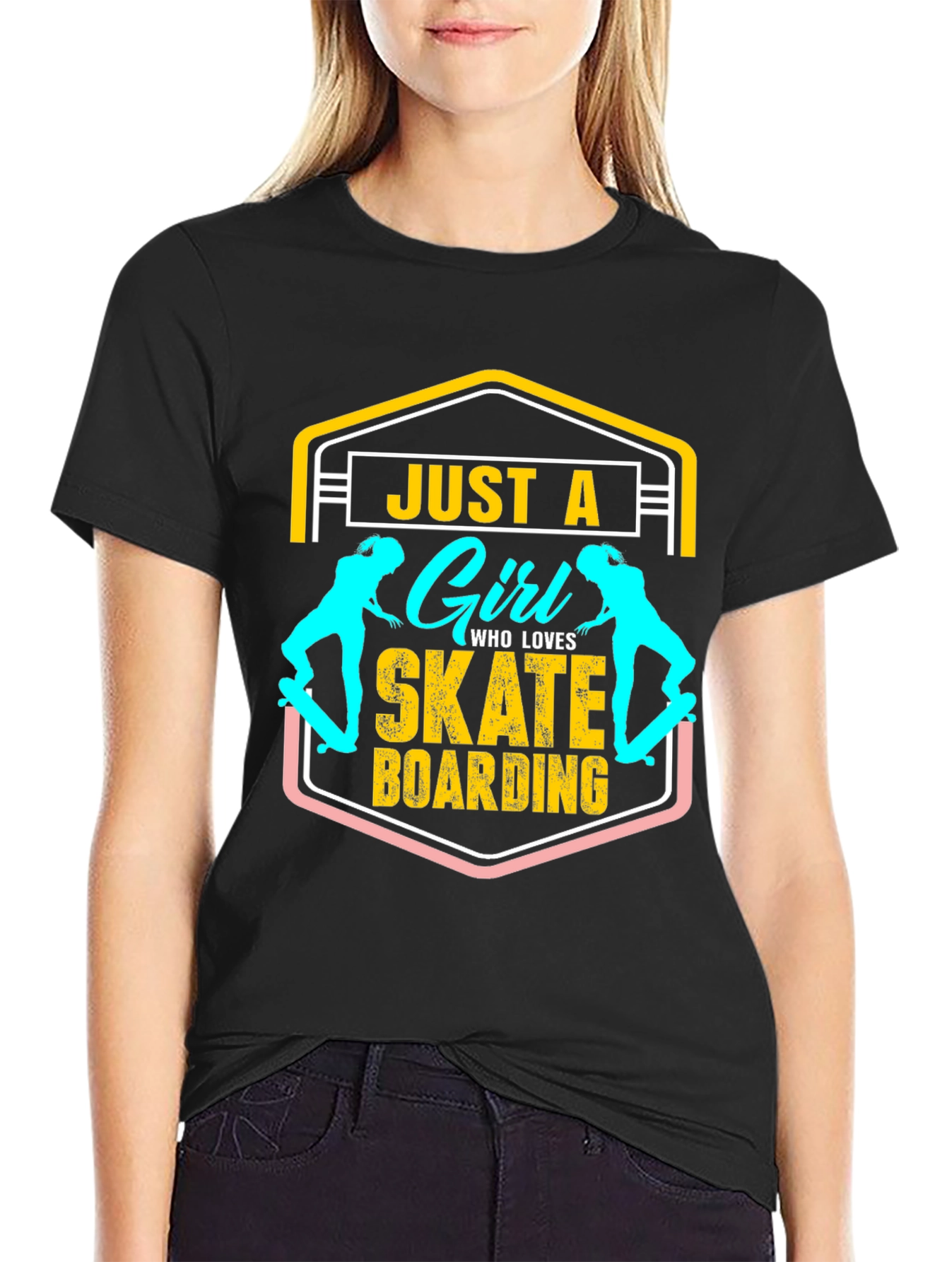 Just A Girl Who Loves Skateboarding T-Shirt