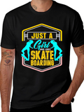 Just A Girl Who Loves Skateboarding T-Shirt