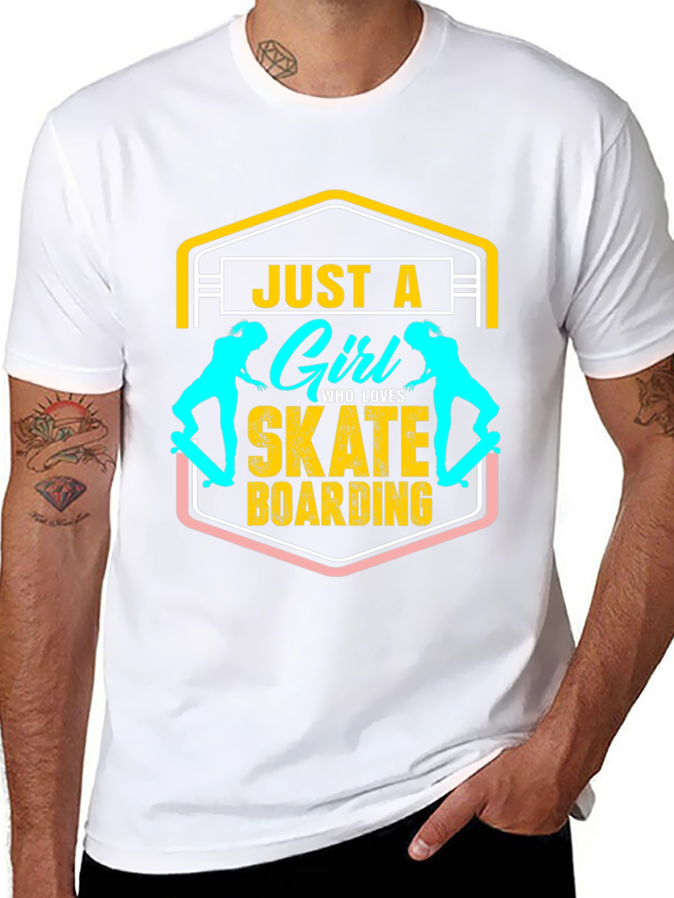 Just A Girl Who Loves Skateboarding T-Shirt