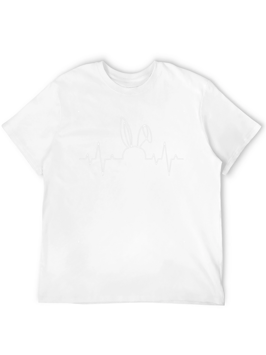 Easter Bunny Heartbeat T-Shirt - Black