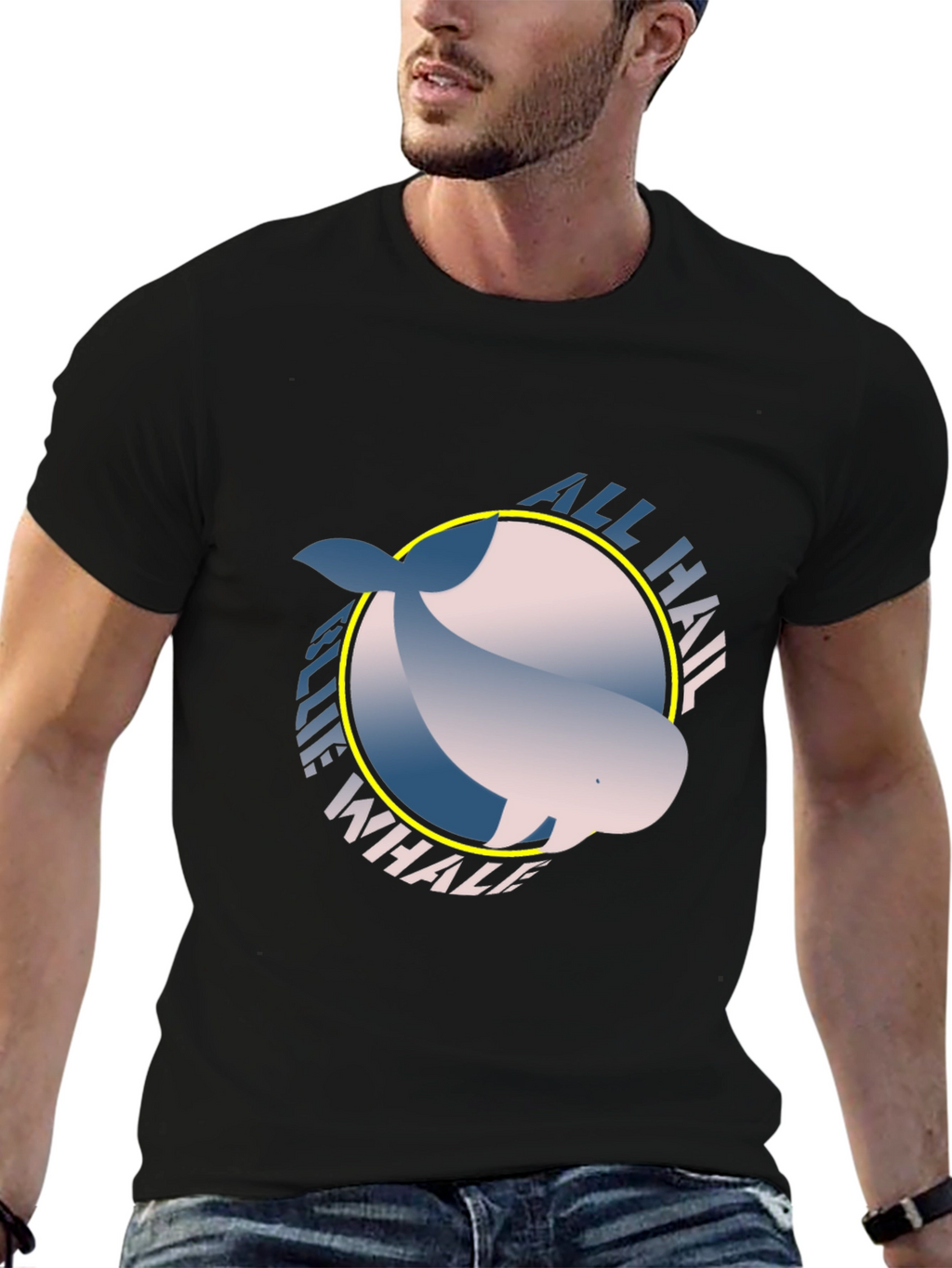 All Hail Blue Whale Graphic Tee