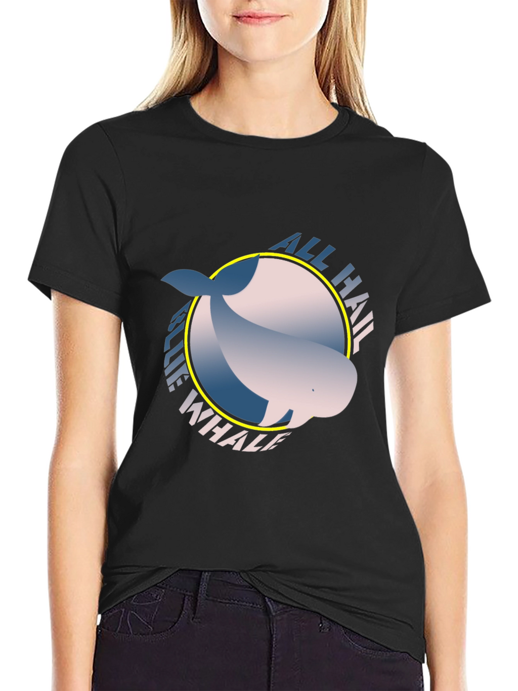 All Hail Blue Whale Graphic Tee