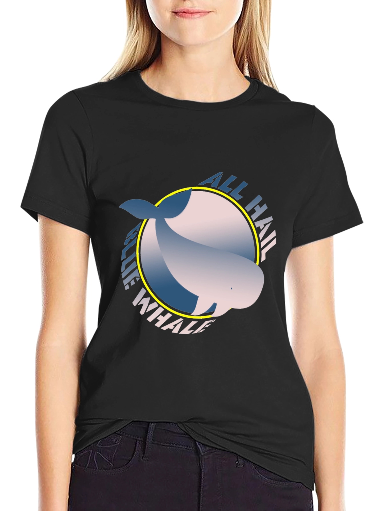 All Hail Blue Whale Graphic Tee