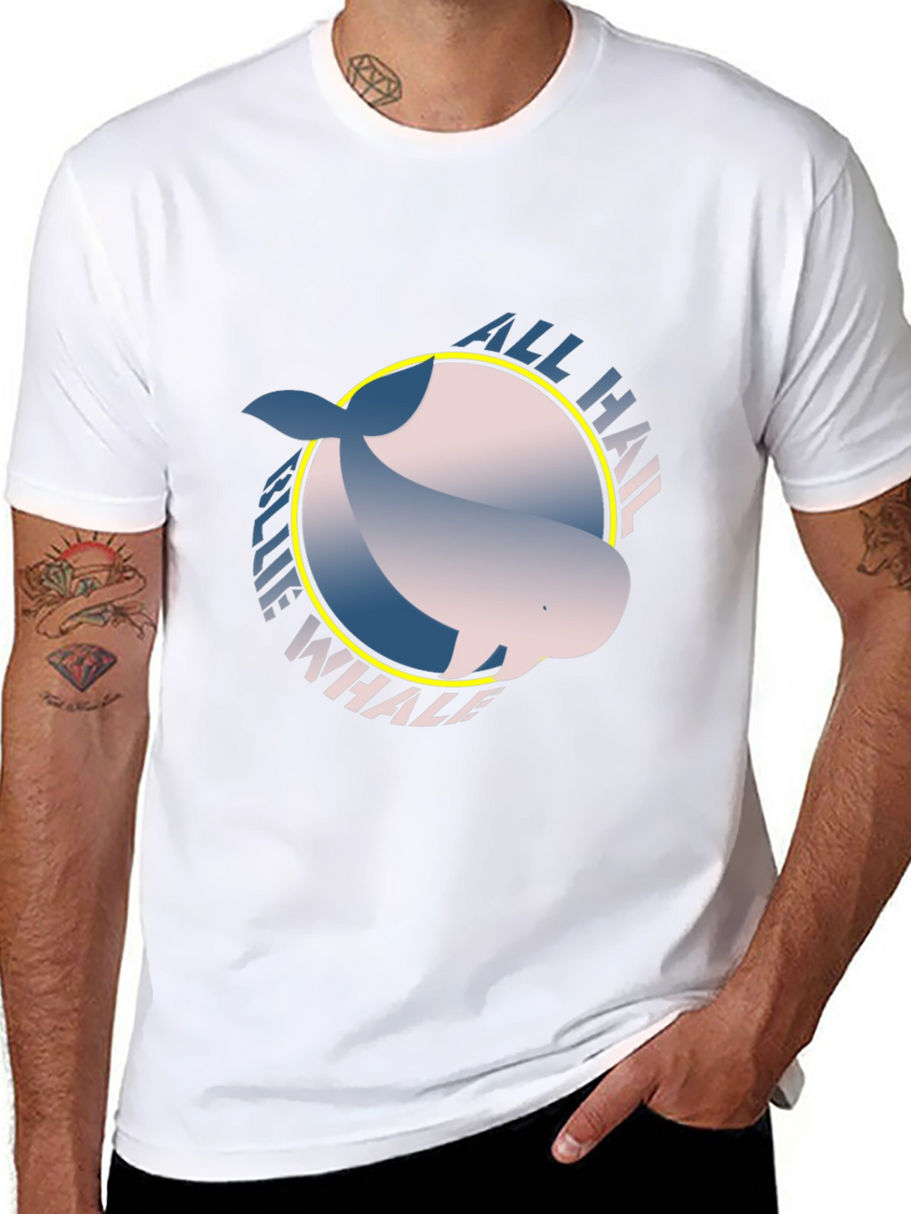 All Hail Blue Whale Graphic Tee