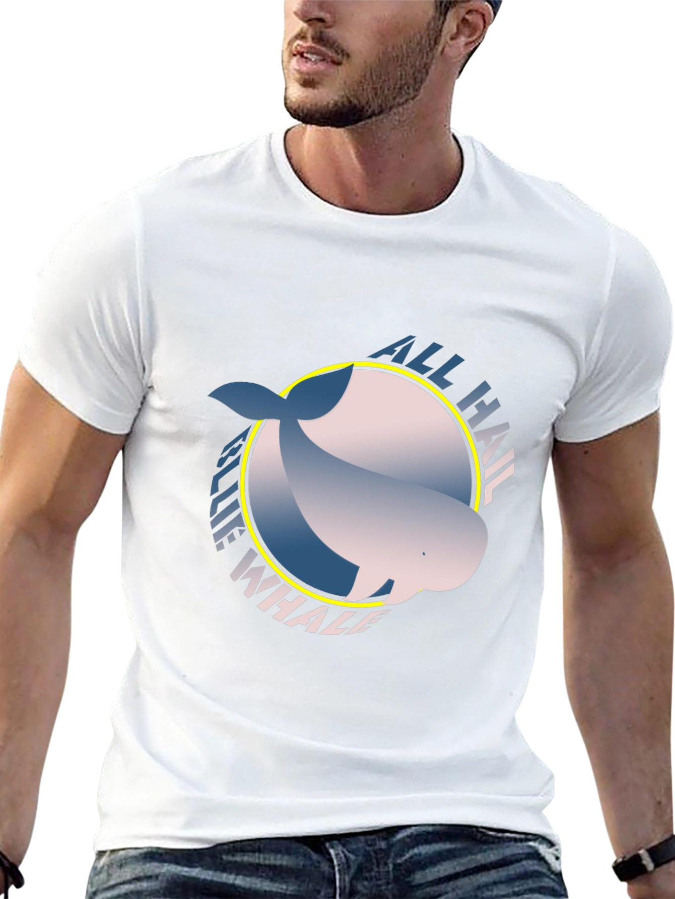 All Hail Blue Whale Graphic Tee