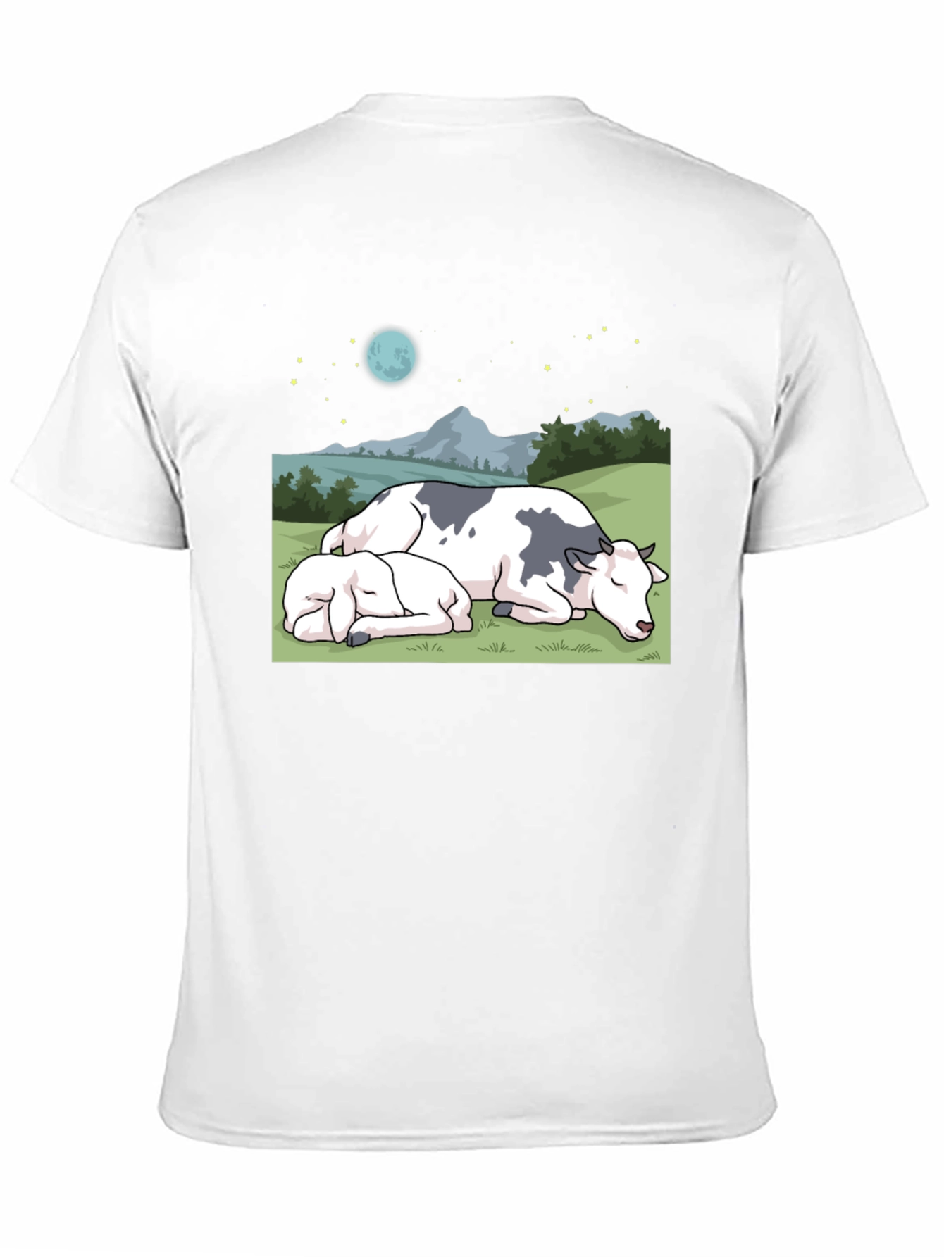 Cow & Calf Night Scene T-Shirt