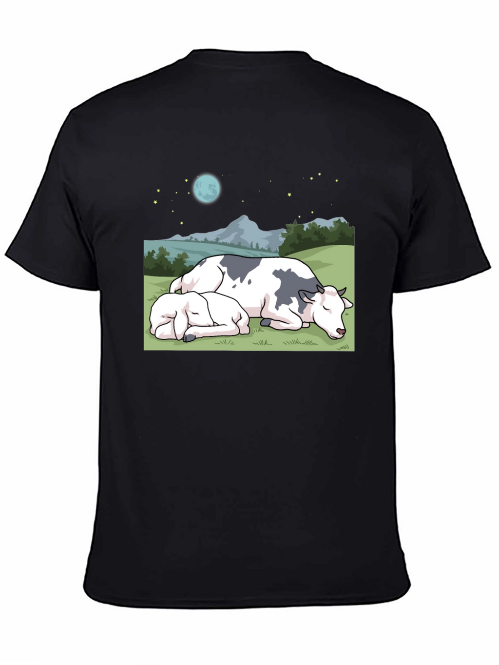 Cow & Calf Night Scene T-Shirt