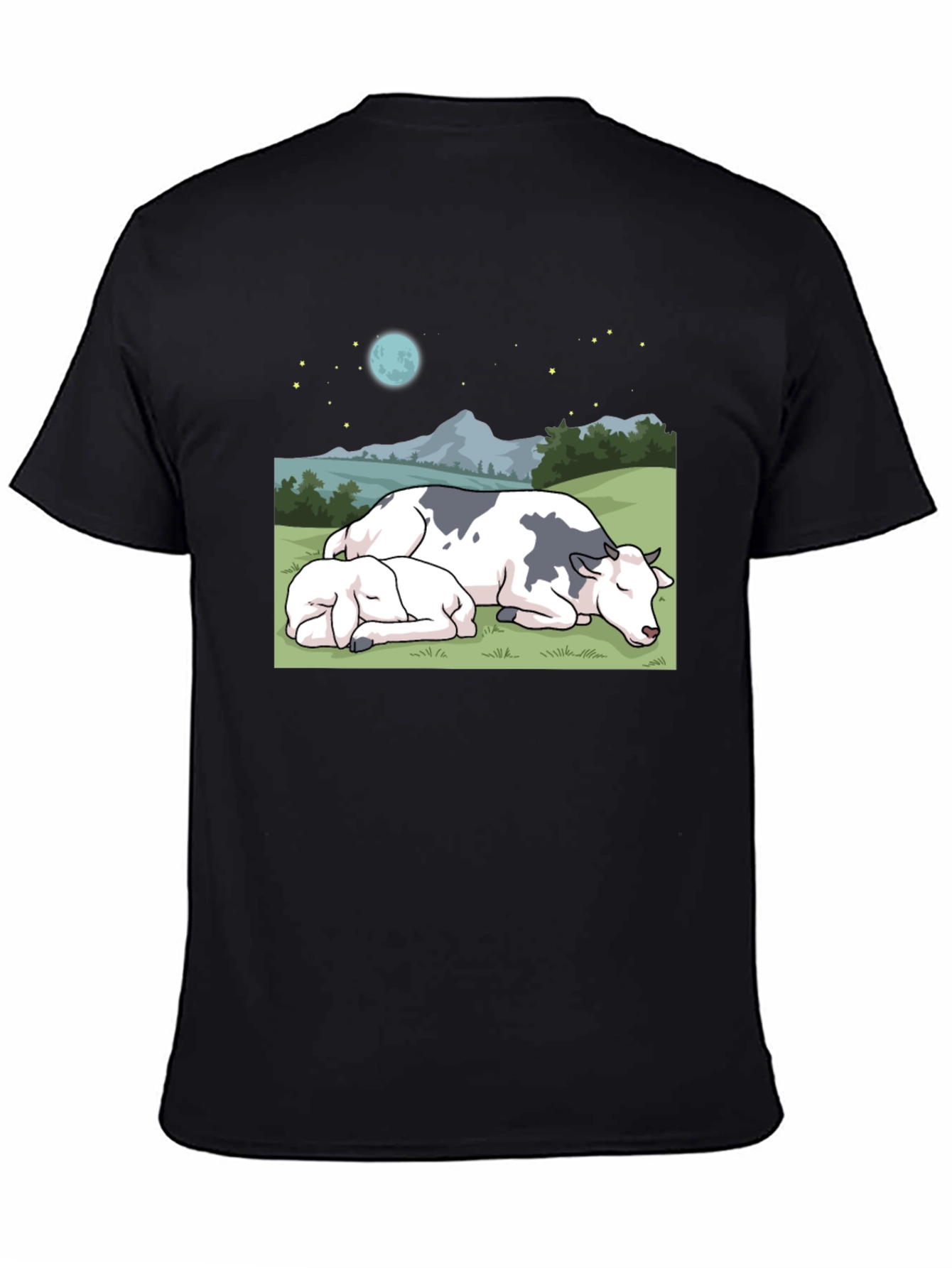 Cow & Calf Night Scene T-Shirt