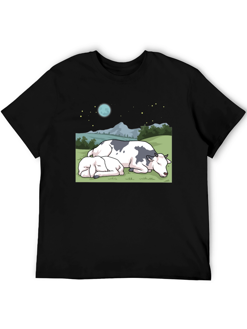 Cow & Calf Night Scene T-Shirt