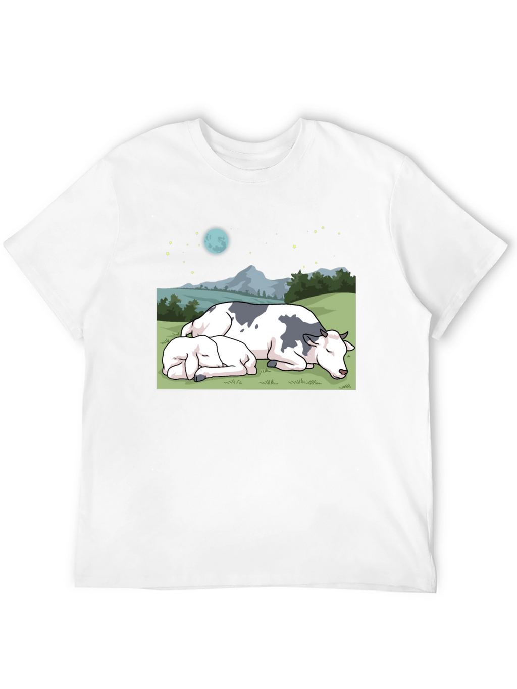 Cow & Calf Night Scene T-Shirt