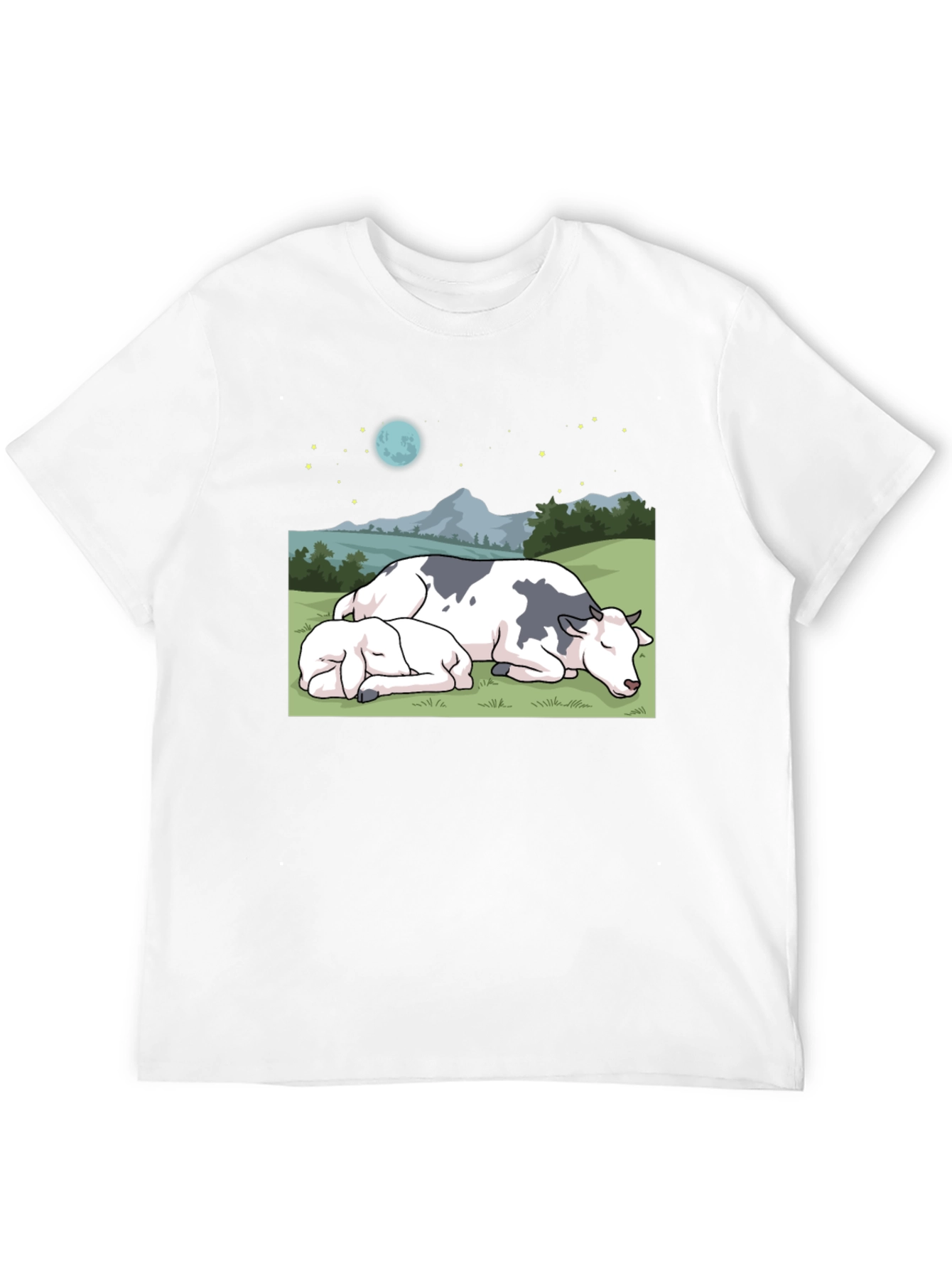 Cow & Calf Night Scene T-Shirt
