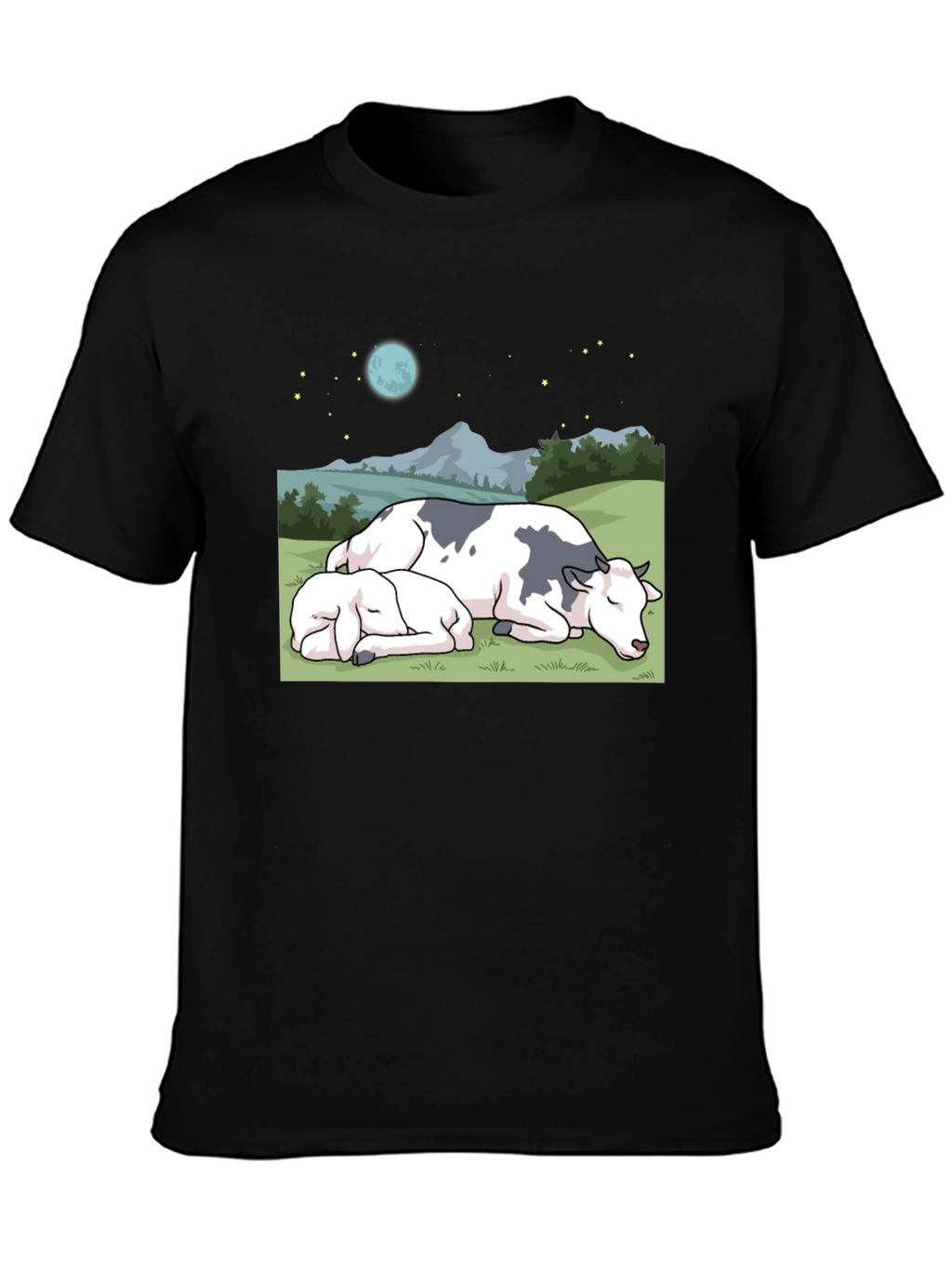 Cow & Calf Night Scene T-Shirt