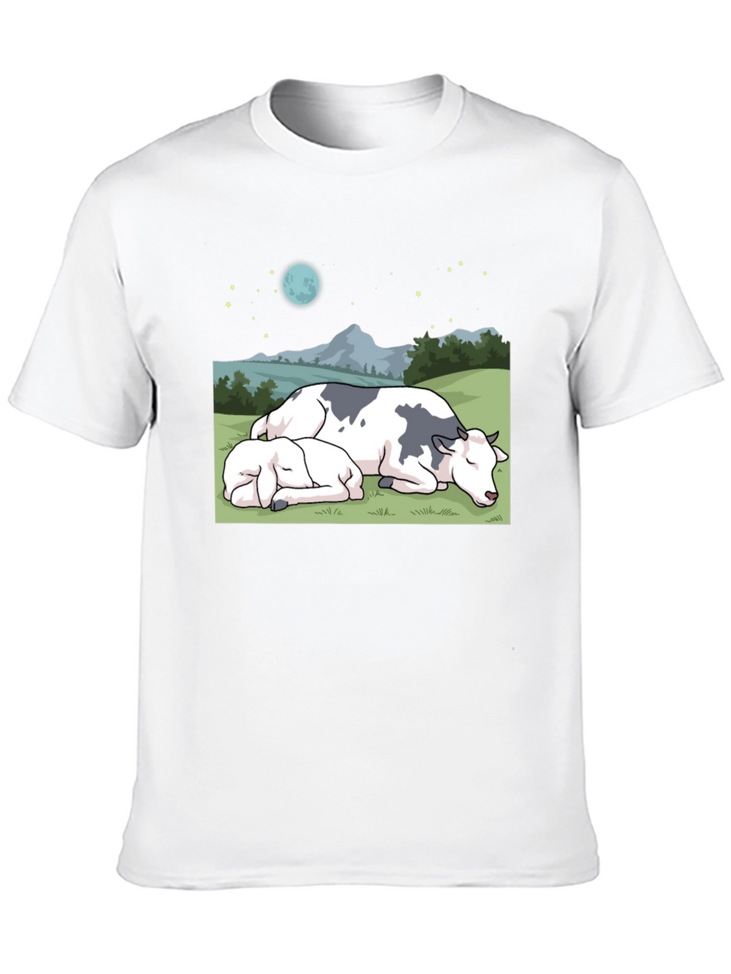 Cow & Calf Night Scene T-Shirt