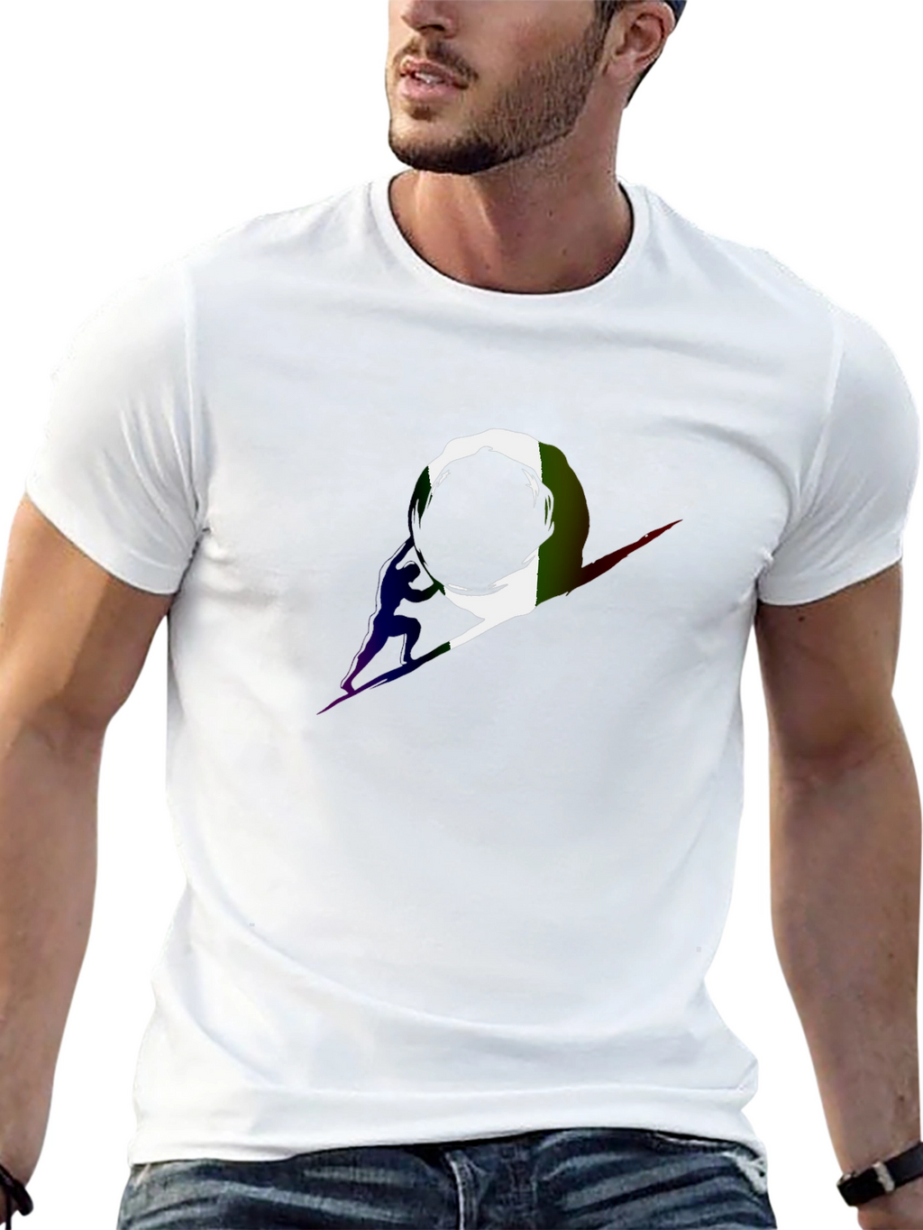 Astronaut Silhouette Black T-Shirt