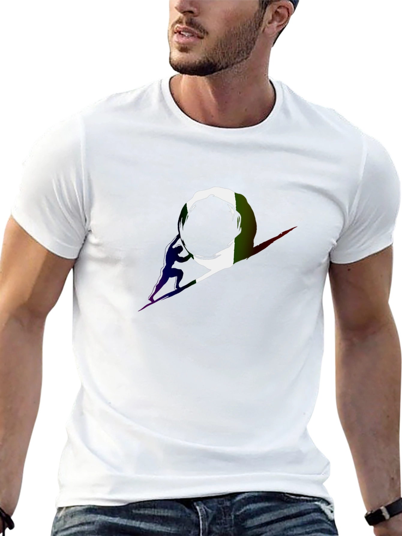 Astronaut Silhouette Black T-Shirt