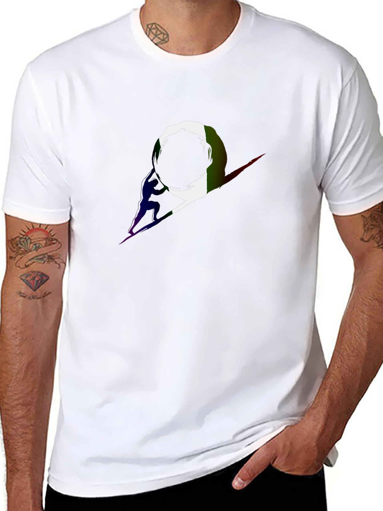 Astronaut Silhouette Black T-Shirt