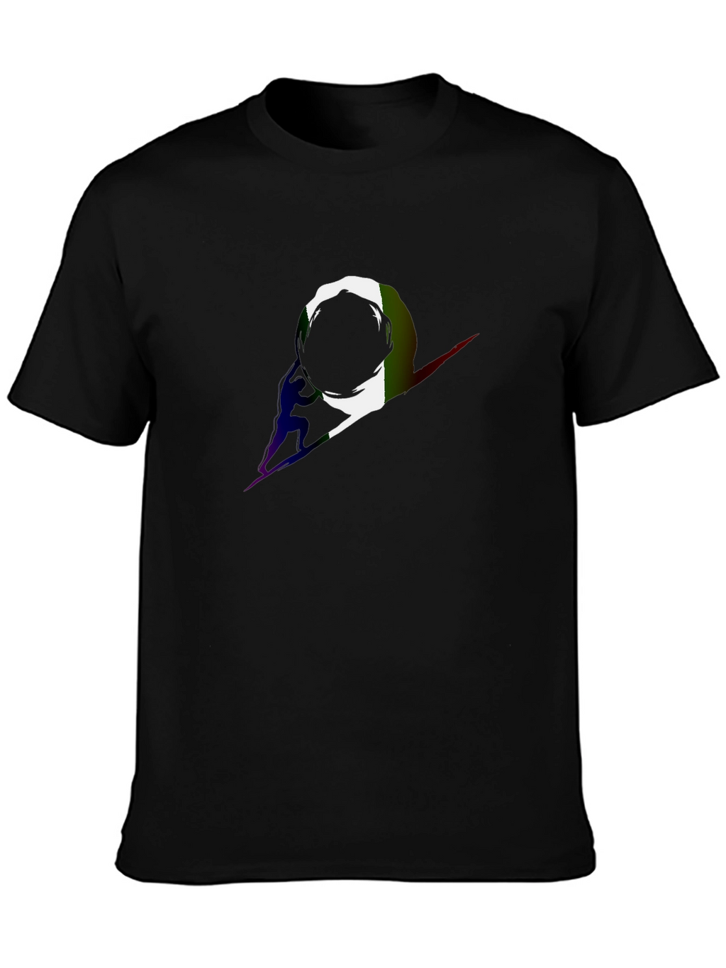 Astronaut Silhouette Black T-Shirt