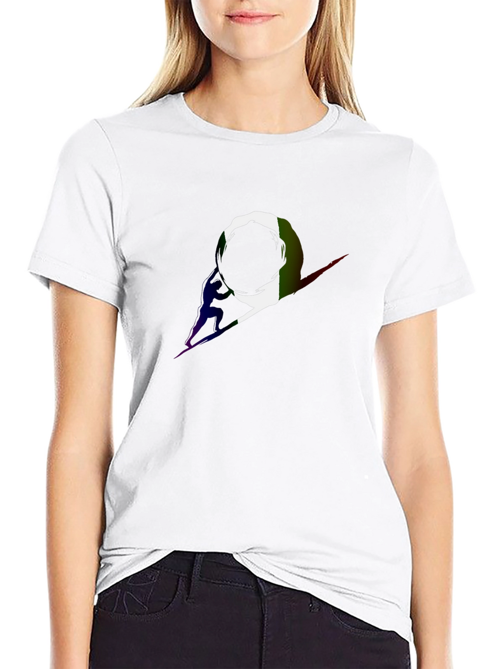 Astronaut Silhouette Black T-Shirt