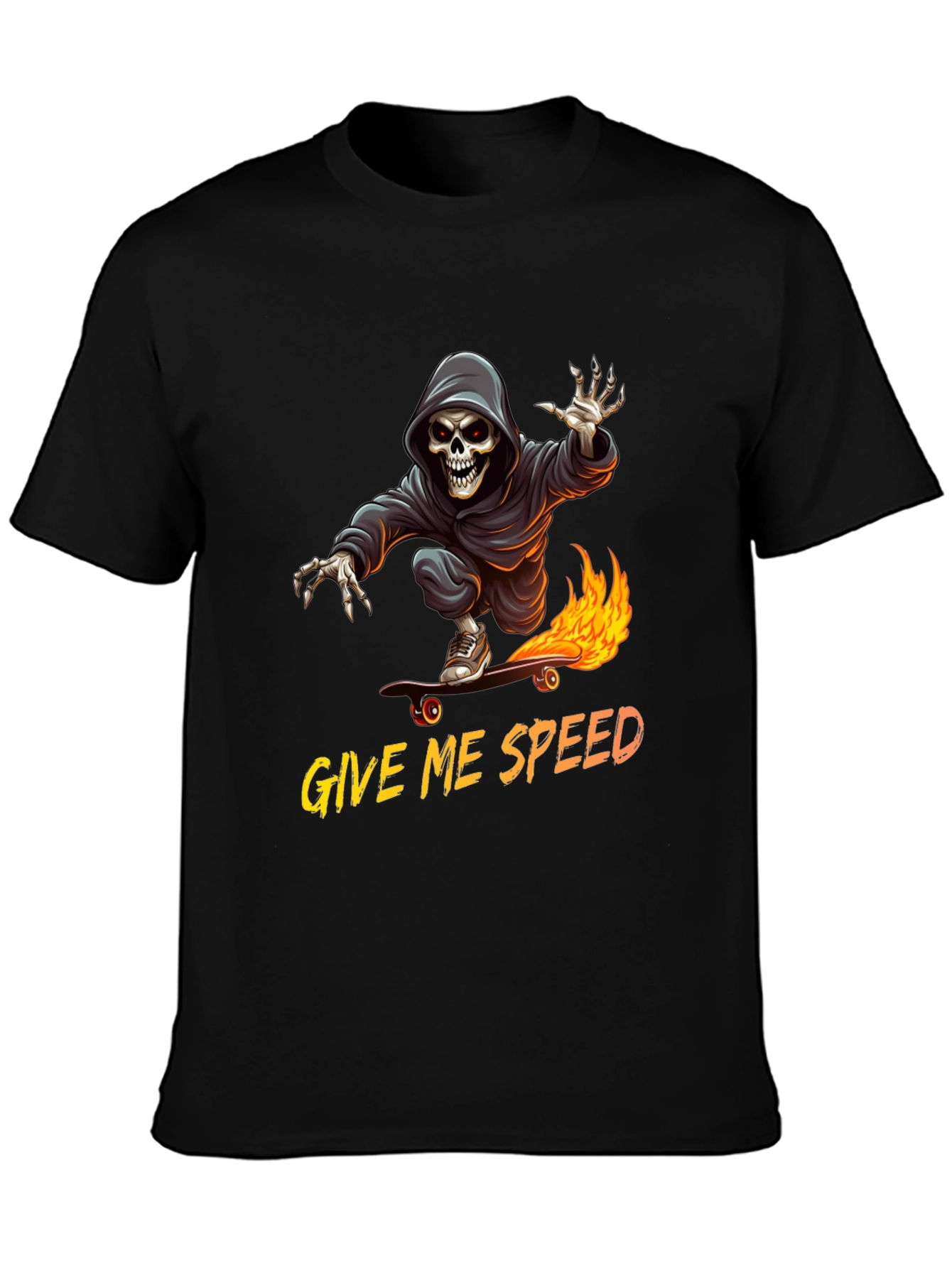 Grim Reaper Skateboard T-Shirt - Give Me Speed