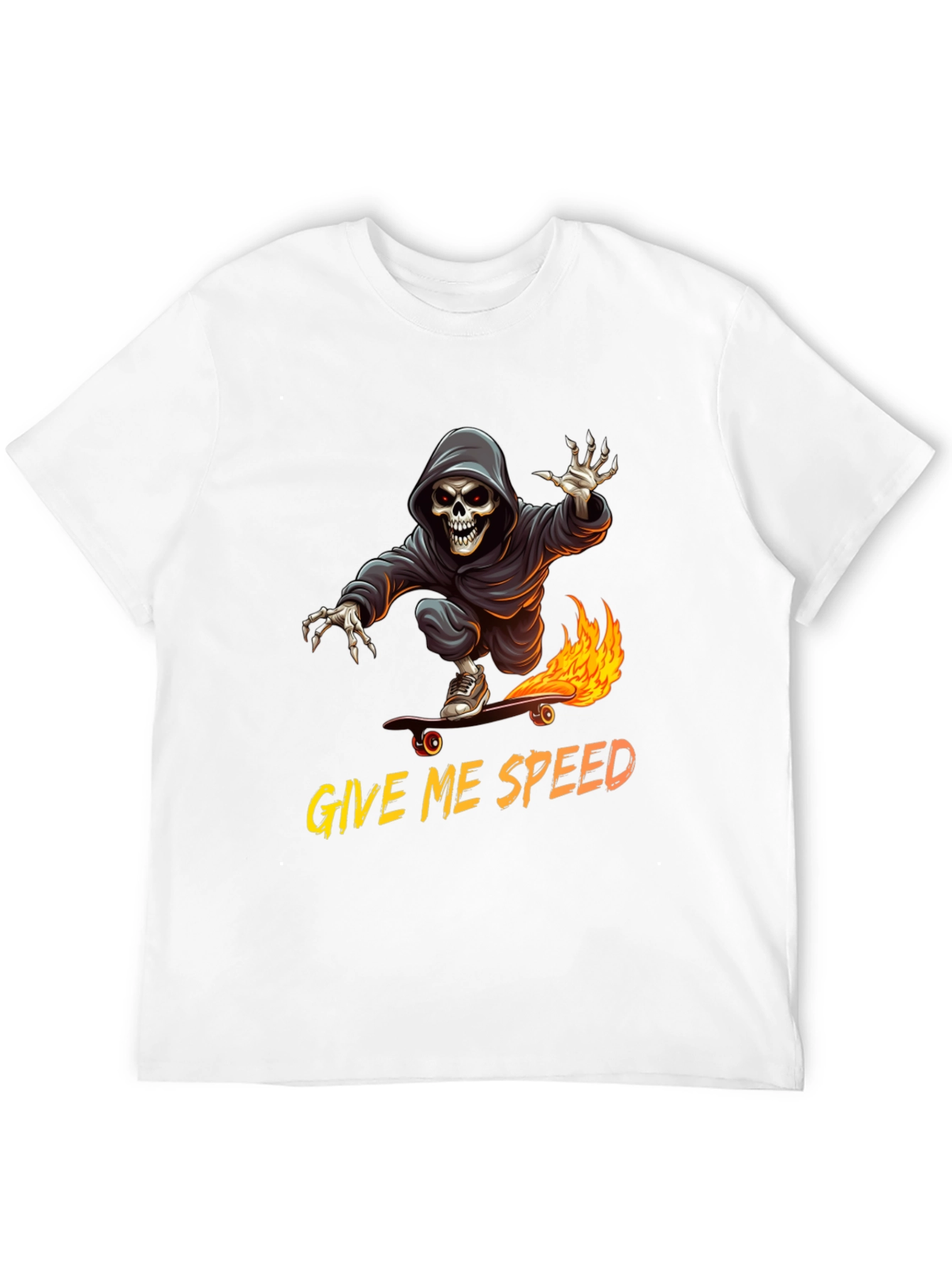 Grim Reaper Skateboard T-Shirt - Give Me Speed