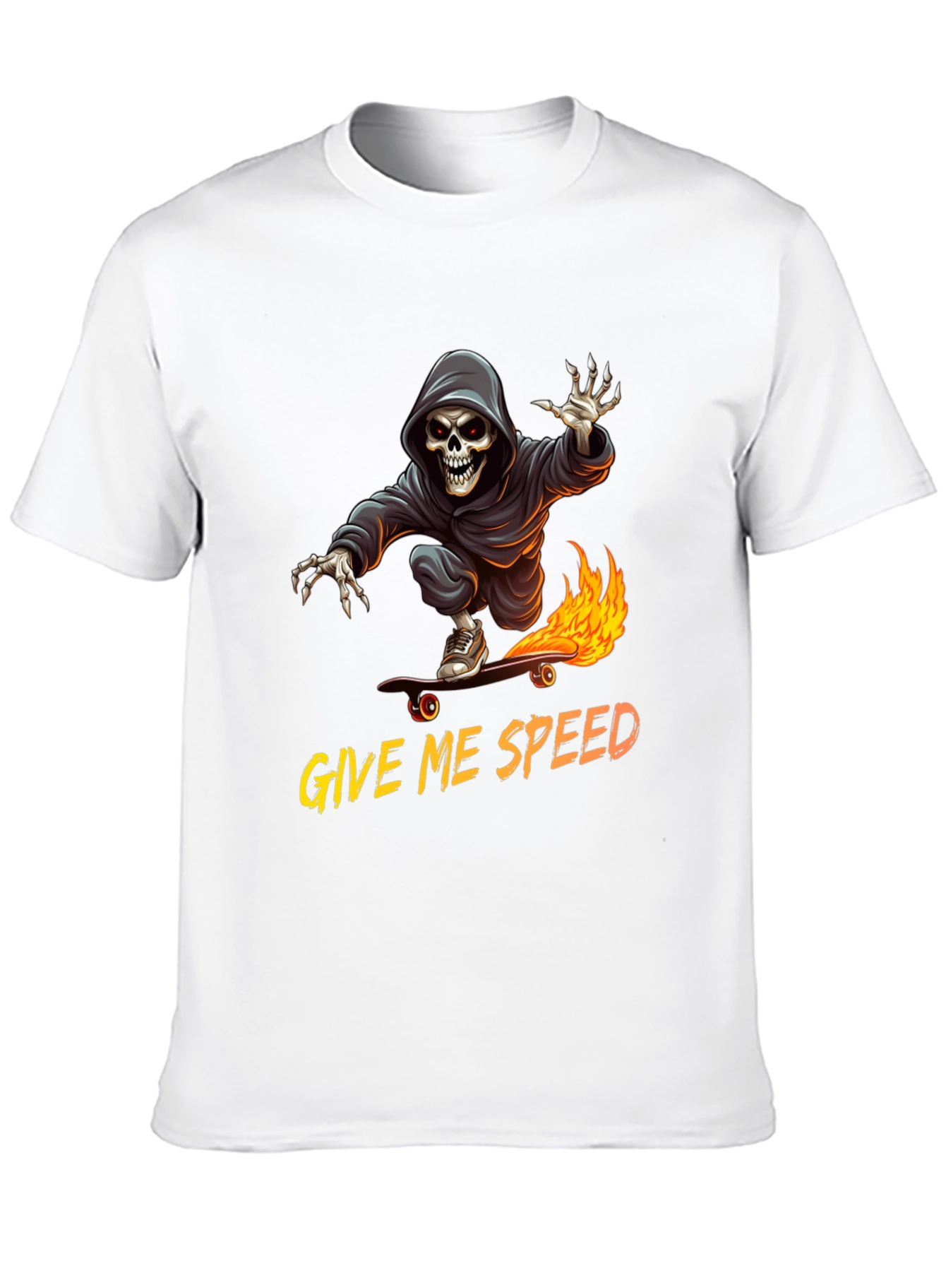 Grim Reaper Skateboard T-Shirt - Give Me Speed