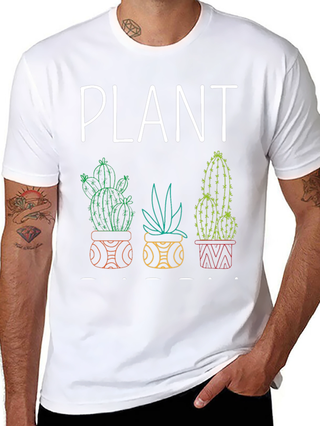 Plant Lover Graphic Tee - Cactus Design
