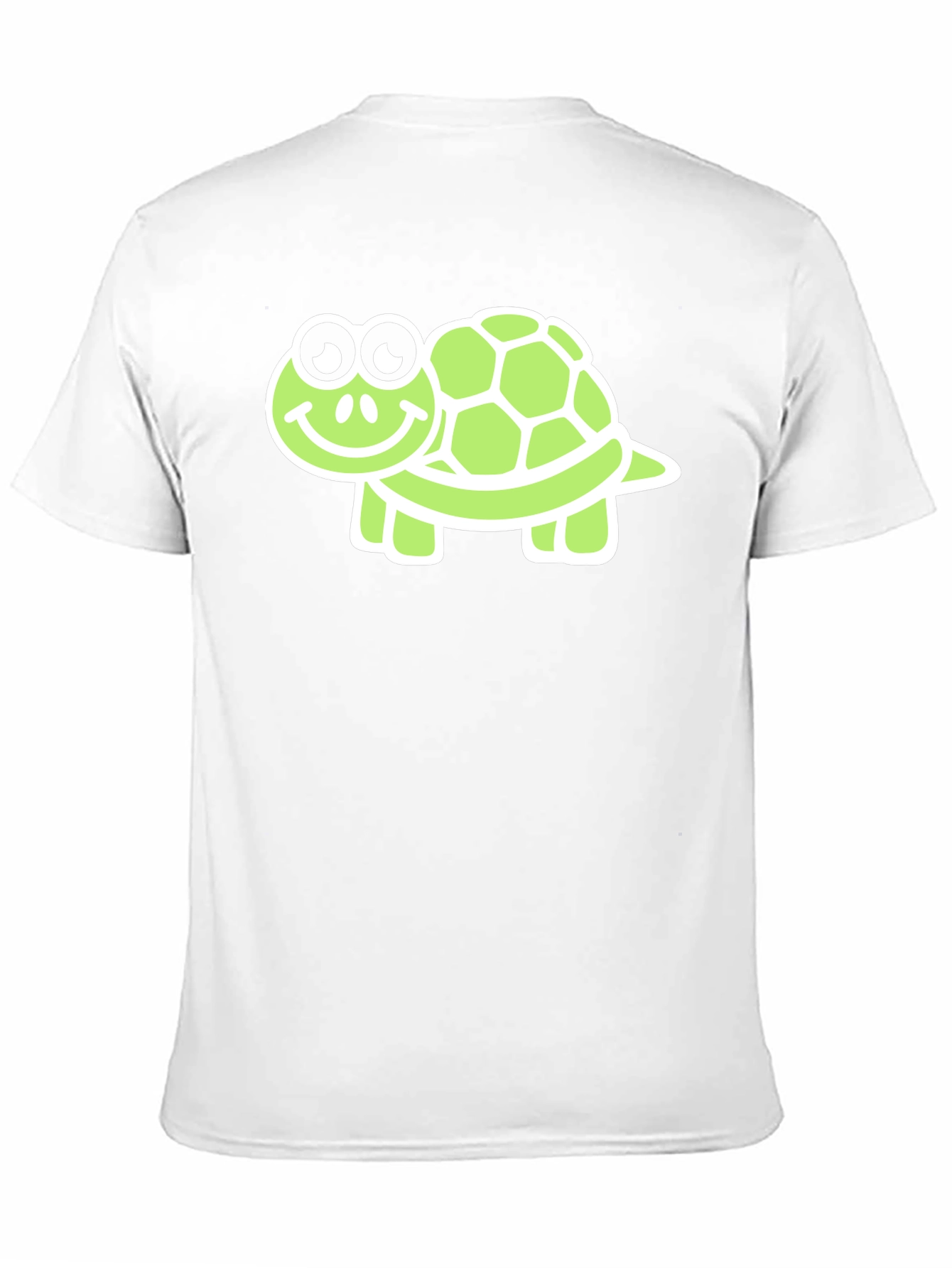 Cute Turtle Graphic Tee - Black