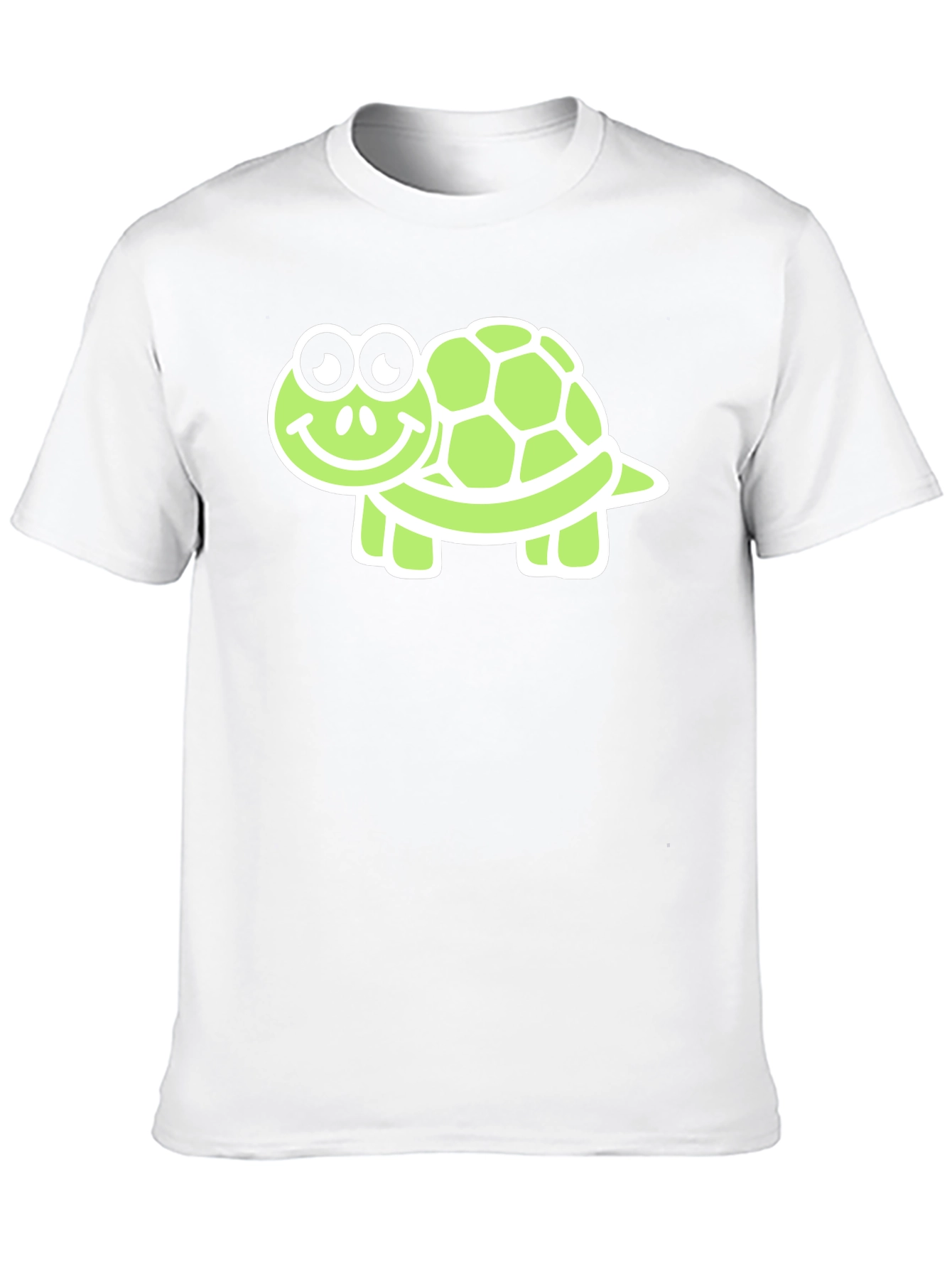 Cute Turtle Graphic Tee - Black