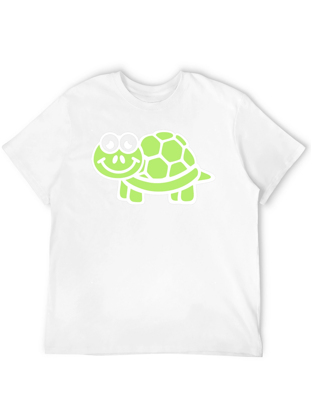 Cute Turtle Graphic Tee - Black