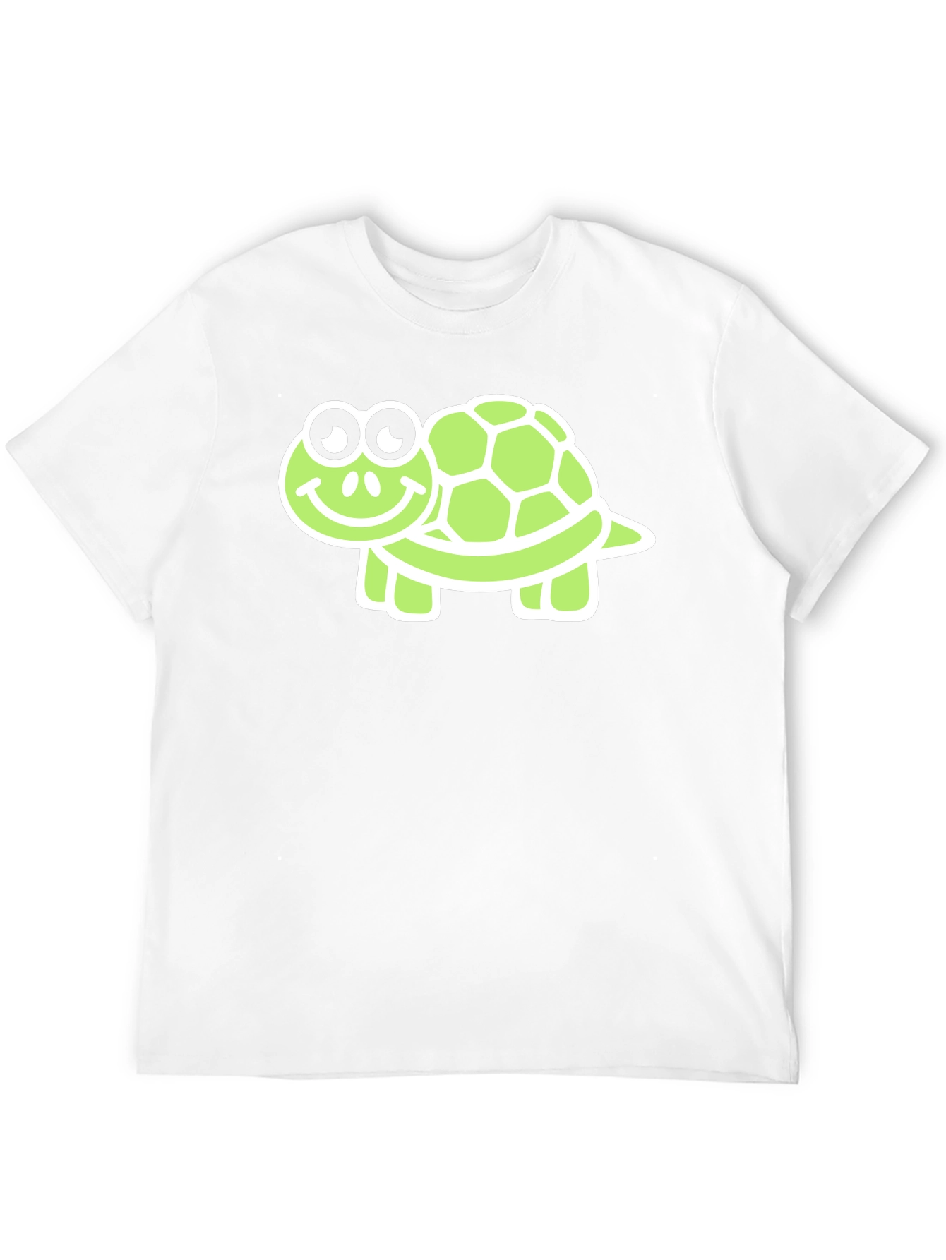 Cute Turtle Graphic Tee - Black