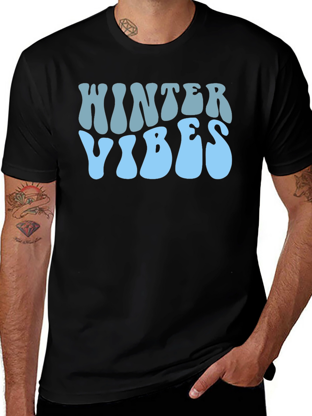 Winter Vibes Graphic Tee - Stylish Holiday Apparel