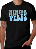 Winter Vibes Graphic Tee - Stylish Holiday Apparel