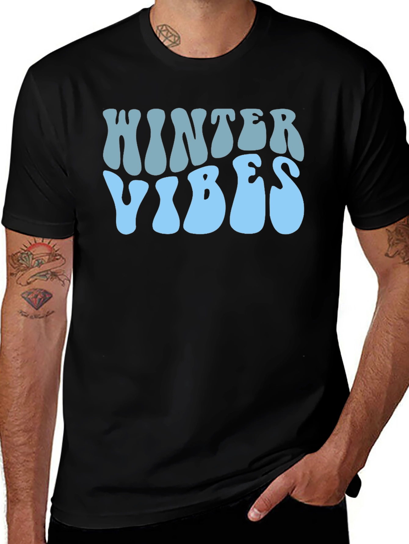 Winter Vibes Graphic Tee - Stylish Holiday Apparel