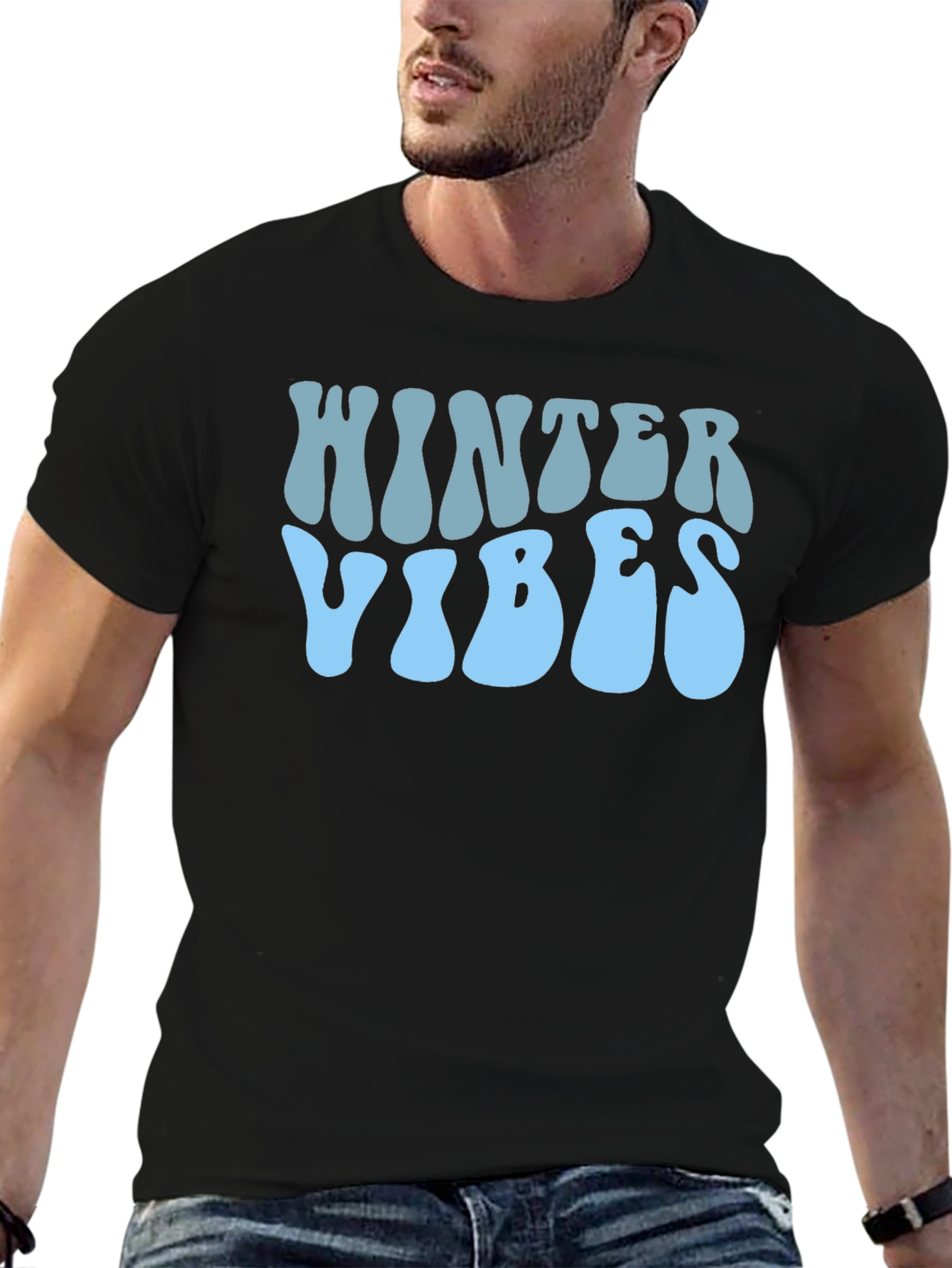Winter Vibes Graphic Tee - Stylish Holiday Apparel