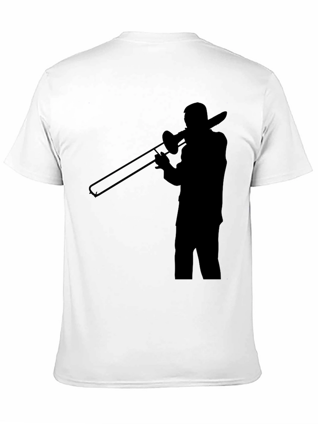 Trombone Player Graphic Tee - Black Cotton Comfort