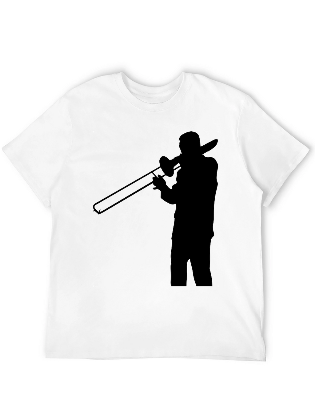 Trombone Player Graphic Tee - Black Cotton Comfort