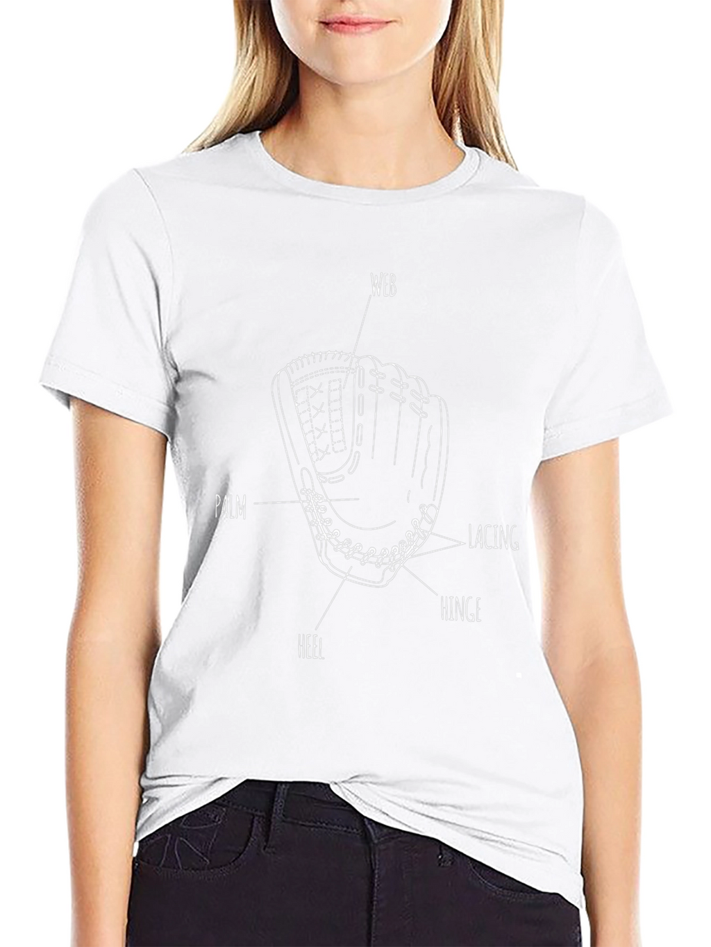 Baseball Glove Anatomy T-Shirt - Black