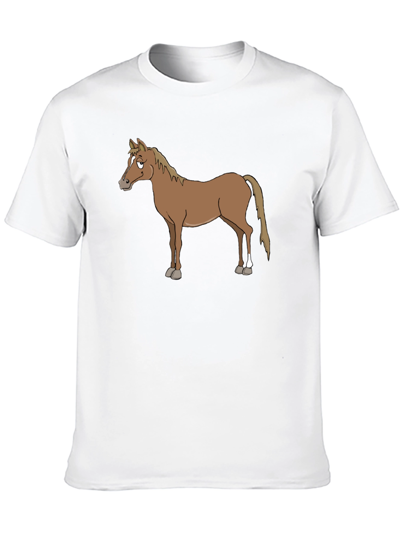Horse Graphic T-Shirt - Casual Black Tee