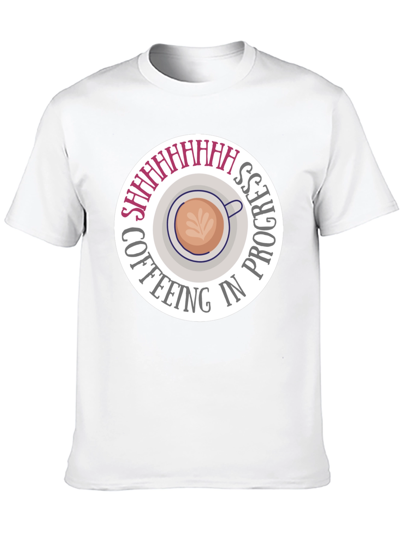 Coffeeing in Progress Black T-Shirt