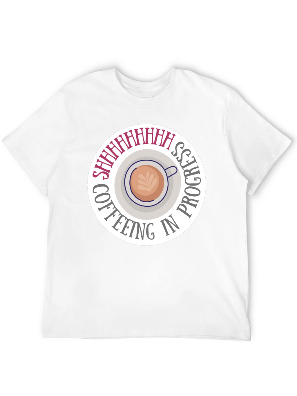 Coffeeing in Progress Black T-Shirt