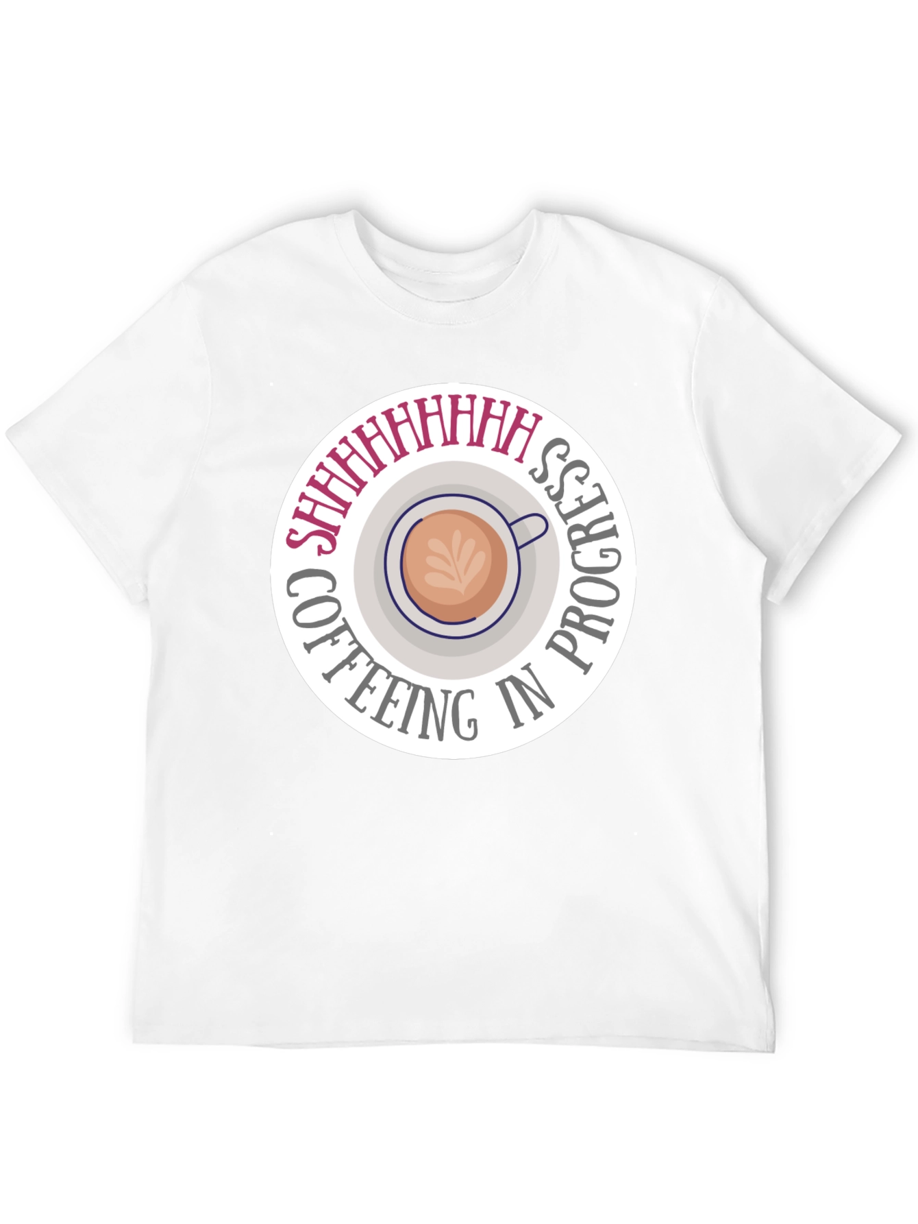 Coffeeing in Progress Black T-Shirt