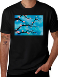 Floral Branch T-Shirt - Artistic Nature Design