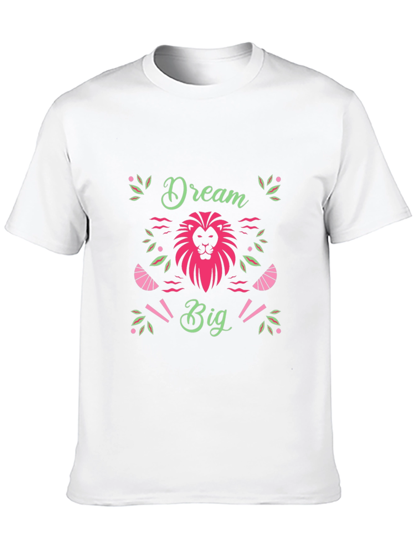 Dream Big Black T-Shirt with Lion Graphic