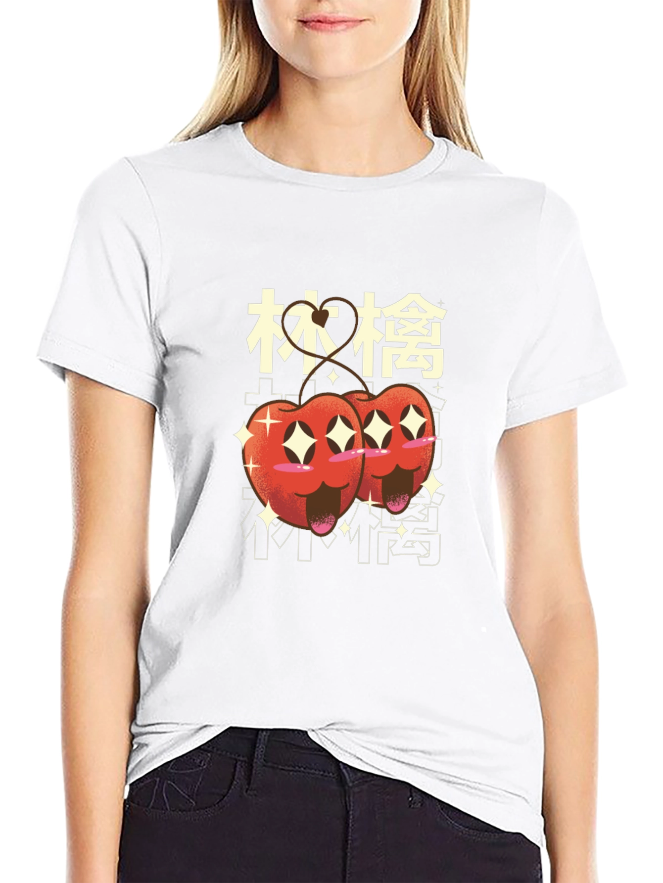 Kawaii Cherry Graphic Tee