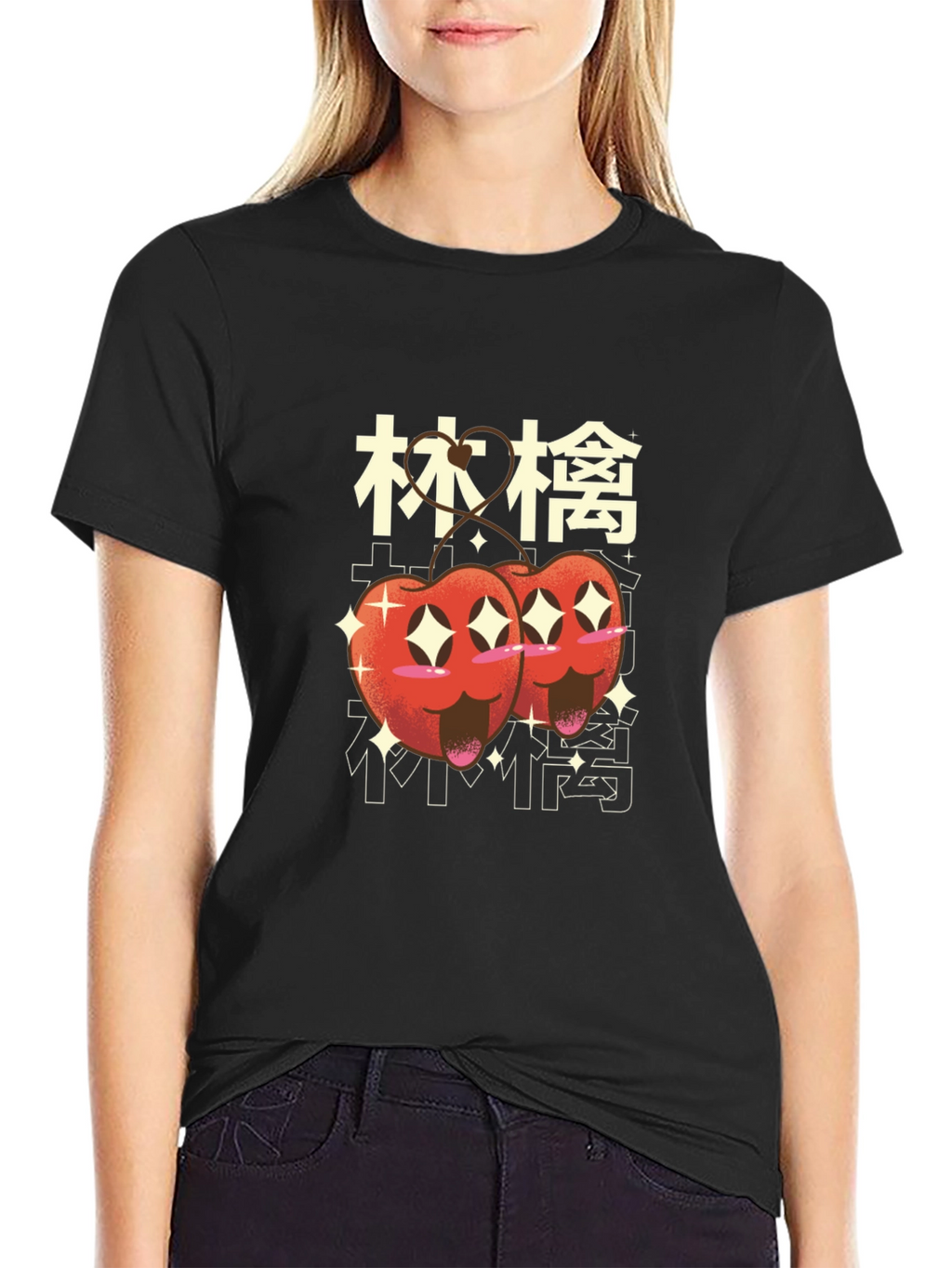 Kawaii Cherry Graphic Tee