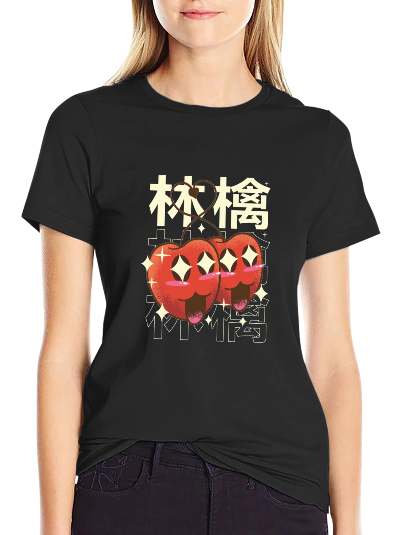 Kawaii Cherry Graphic Tee